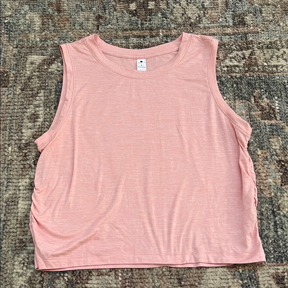 Yogalicious Ruched Sleeveless Pink Women's Top